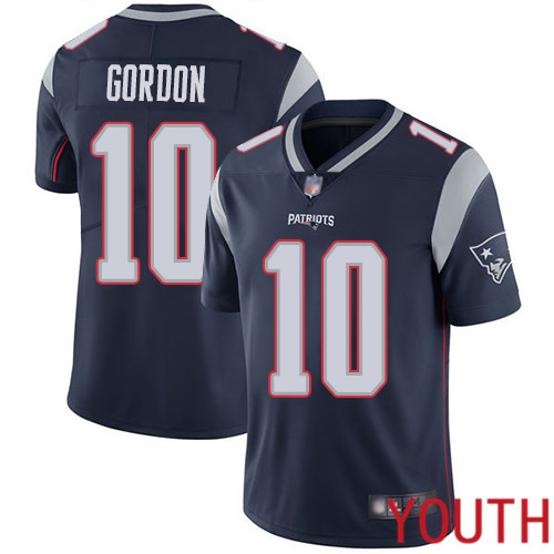 New England Patriots Football 10 Vapor Limited Navy Blue Youth Josh Gordon Home NFL Jersey